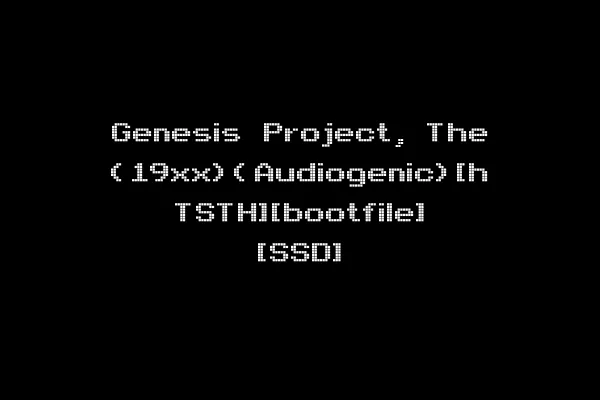 Genesis Project, The (19xx)(Audiogenic)[h TSTH][bootfile] [SSD]