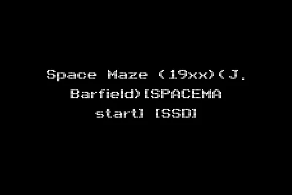 Space Maze (19xx)(J. Barfield)[SPACEMA start] [SSD]