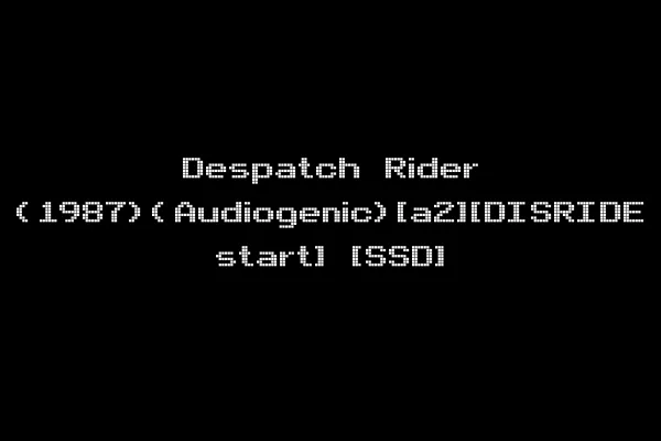Despatch Rider (1987)(Audiogenic)[a2][DISRIDE start] [SSD]