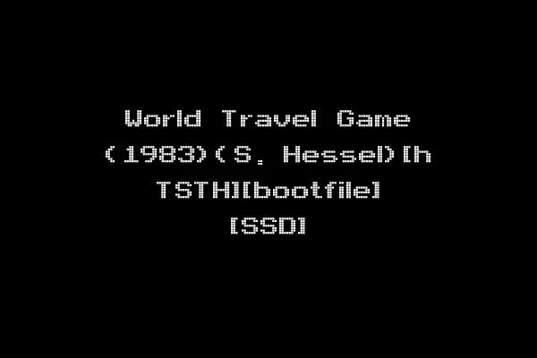 World Travel Game (1983)(S. Hessel)[h TSTH][bootfile] [SSD]