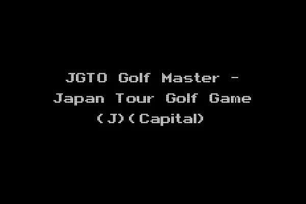 JGTO Golf Master - Japan Tour Golf Game (J)(Capital)
