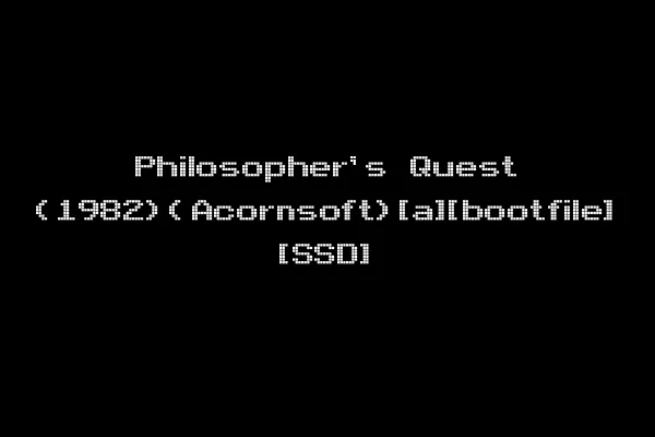Philosopher's Quest (1982)(Acornsoft)[a][bootfile] [SSD]