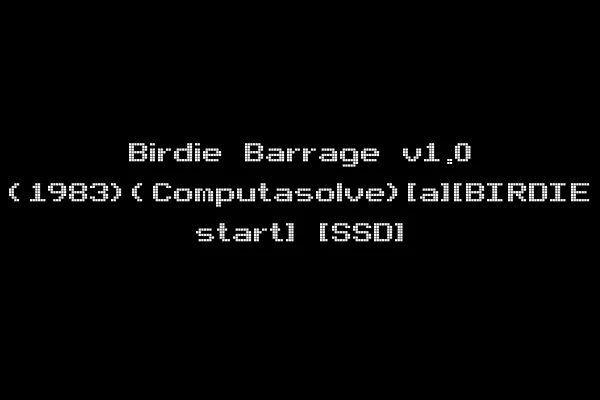 Birdie Barrage v1.0 (1983)(Computasolve)[a][BIRDIE start] [SSD]