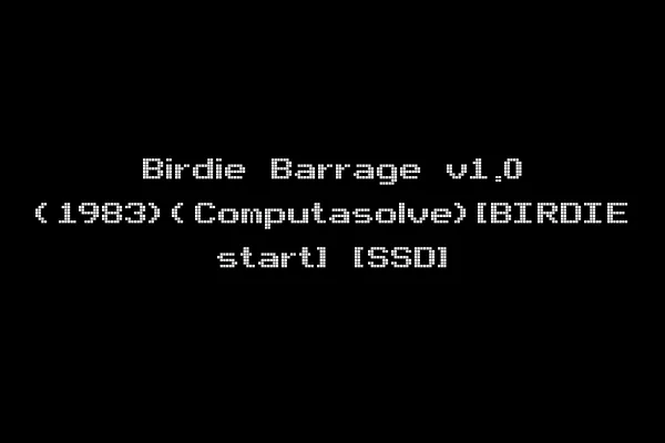 Birdie Barrage v1.0 (1983)(Computasolve)[BIRDIE start] [SSD]