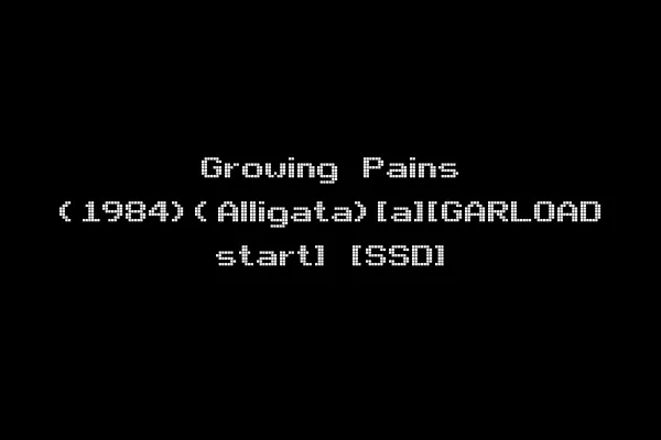 Growing Pains (1984)(Alligata)[a][GARLOAD start] [SSD]