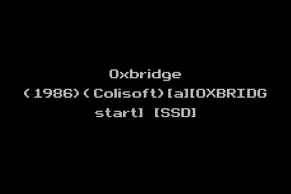 Oxbridge (1986)(Colisoft)[a][OXBRIDG start] [SSD]
