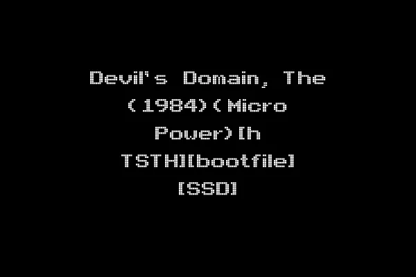 Devil's Domain, The (1984)(Micro Power)[h TSTH][bootfile] [SSD]