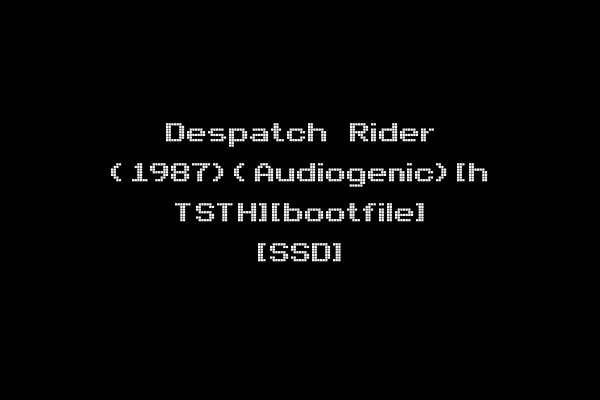 Despatch Rider (1987)(Audiogenic)[h TSTH][bootfile] [SSD]