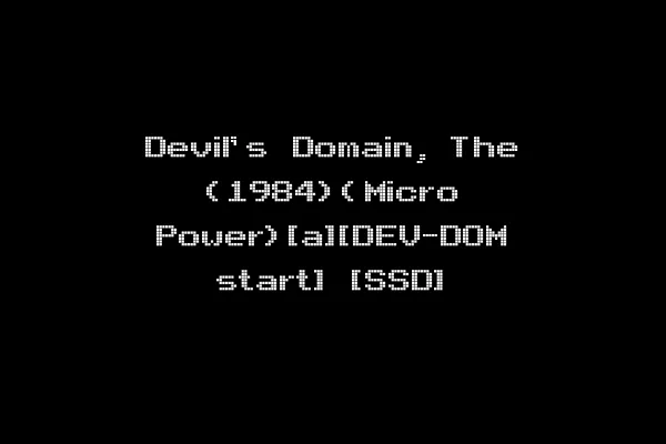 Devil's Domain, The (1984)(Micro Power)[a][DEV-DOM start] [SSD]