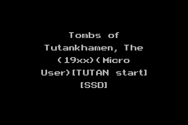 Tombs of Tutankhamen, The (19xx)(Micro User)[TUTAN start] [SSD]