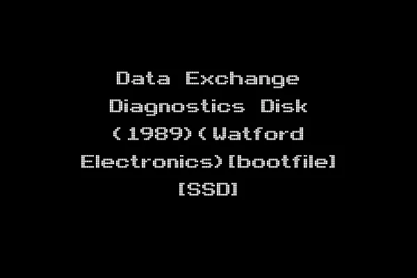 Data Exchange Diagnostics Disk (1989)(Watford Electronics)[bootfile] [SSD]