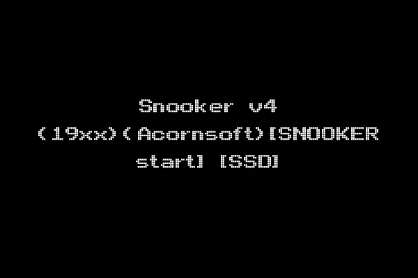 Snooker v4 (19xx)(Acornsoft)[SNOOKER start] [SSD]