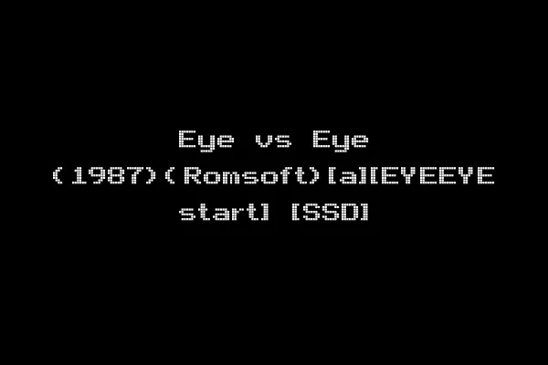 Eye vs Eye (1987)(Romsoft)[a][EYEEYE start] [SSD]
