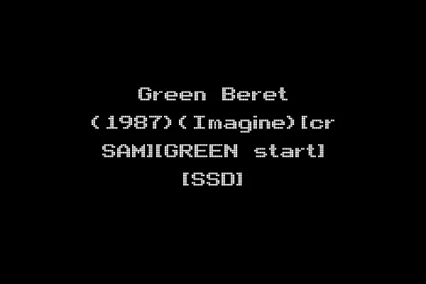 Green Beret (1987)(Imagine)[cr SAM][GREEN start] [SSD]