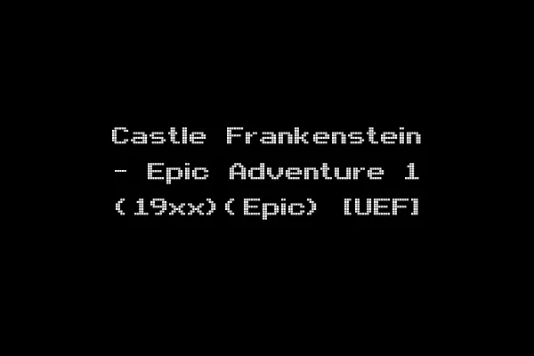 Castle Frankenstein - Epic Adventure 1 (19xx)(Epic) [UEF]