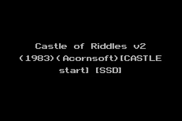 Castle of Riddles v2 (1983)(Acornsoft)[CASTLE start] [SSD]