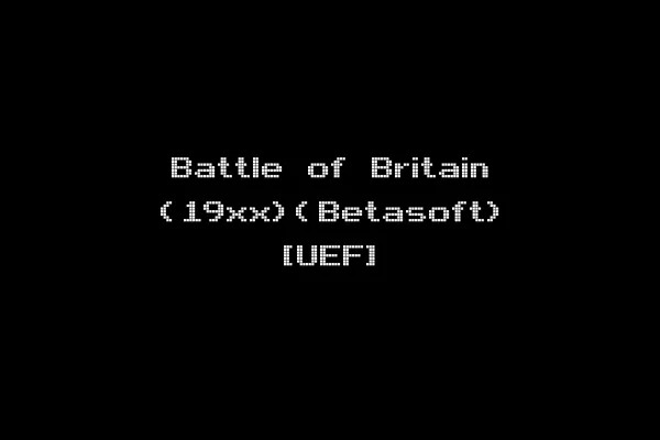 Battle of Britain (19xx)(Betasoft) [UEF]