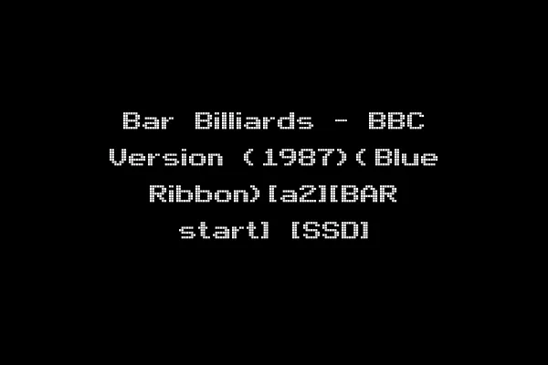 Bar Billiards - BBC Version (1987)(Blue Ribbon)[a2][BAR start] [SSD]