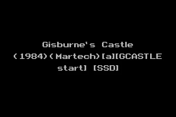 Gisburne's Castle (1984)(Martech)[a][GCASTLE start] [SSD]