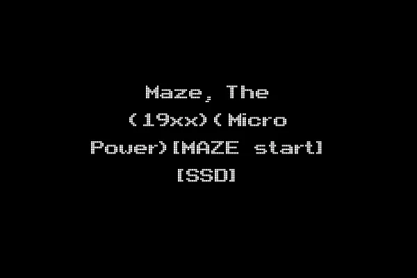 Maze, The (19xx)(Micro Power)[MAZE start] [SSD]