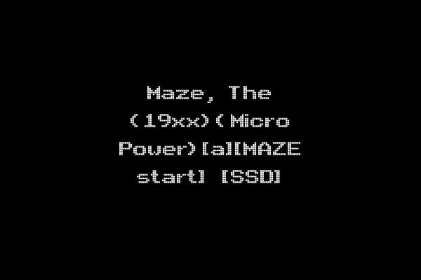 Maze, The (19xx)(Micro Power)[a][MAZE start] [SSD]