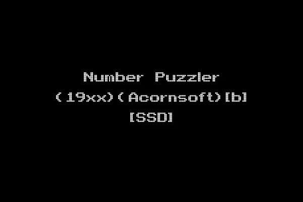 Number Puzzler (19xx)(Acornsoft)[b] [SSD]
