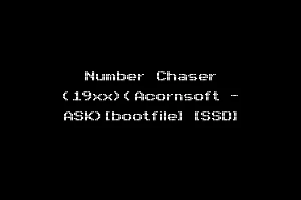 Number Chaser (19xx)(Acornsoft - ASK)[bootfile] [SSD]