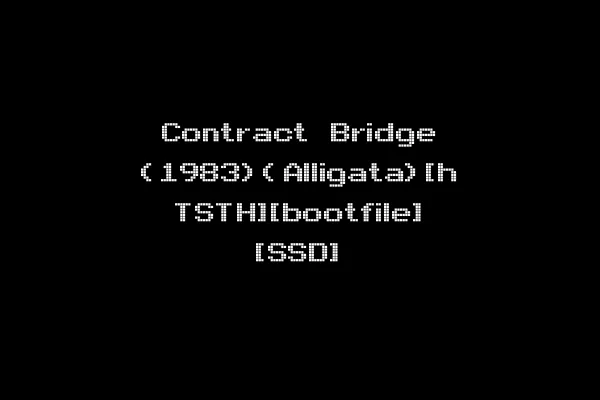 Contract Bridge (1983)(Alligata)[h TSTH][bootfile] [SSD]