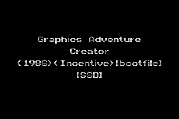 Graphics Adventure Creator (1986)(Incentive)[bootfile] [SSD]