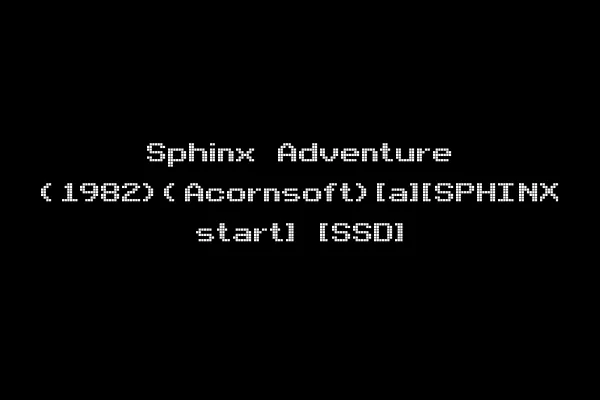 Sphinx Adventure (1982)(Acornsoft)[a][SPHINX start] [SSD]