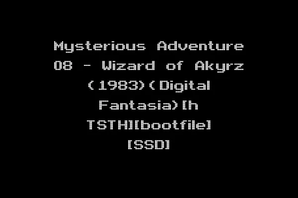 Mysterious Adventure 08 - Wizard of Akyrz (1983)(Digital Fantasia)[h TSTH][bootfile] [SSD]