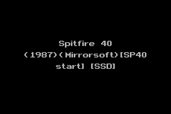 Spitfire 40 (1987)(Mirrorsoft)[SP40 start] [SSD]