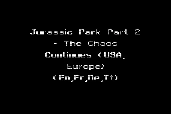 Jurassic Park Part 2 - The Chaos Continues (USA, Europe) (En,Fr,De,It)