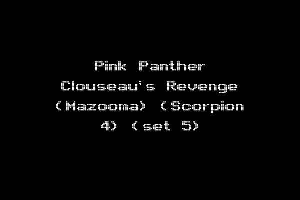 Pink Panther Clouseau's Revenge (Mazooma) (Scorpion 4) (set 5)