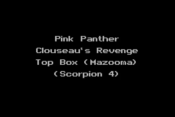 Pink Panther Clouseau's Revenge Top Box (Mazooma) (Scorpion 4)