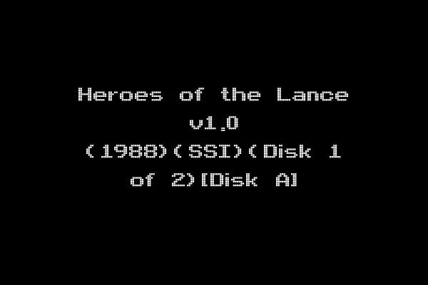 Heroes of the Lance v1.0 (1988)(SSI)(Disk 1 of 2)[Disk A]