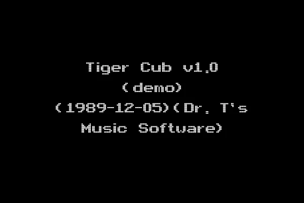 Tiger Cub v1.0 (demo) (1989-12-05)(Dr. T's Music Software)