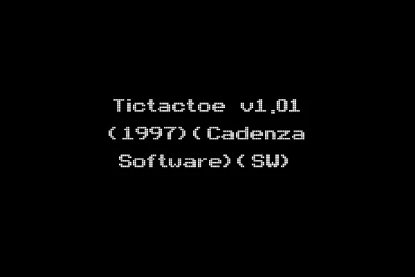 Tictactoe v1.01 (1997)(Cadenza Software)(SW)