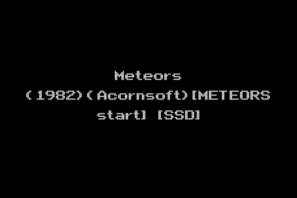 Meteors (1982)(Acornsoft)[METEORS start] [SSD]