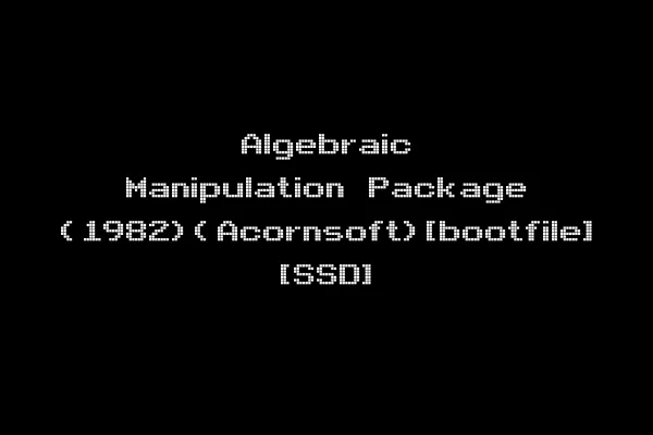 Algebraic Manipulation Package (1982)(Acornsoft)[bootfile] [SSD]