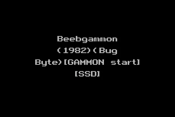 Beebgammon (1982)(Bug Byte)[GAMMON start] [SSD]