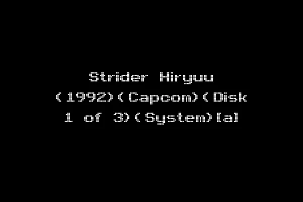 Strider Hiryuu (1992)(Capcom)(Disk 1 of 3)(System)[a]
