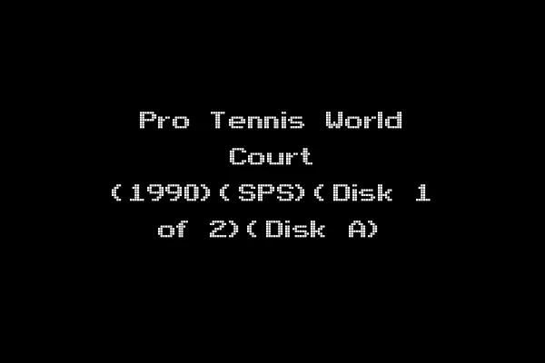 Pro Tennis World Court (1990)(SPS)(Disk 1 of 2)(Disk A)