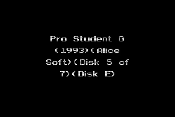 Pro Student G (1993)(Alice Soft)(Disk 5 of 7)(Disk E)