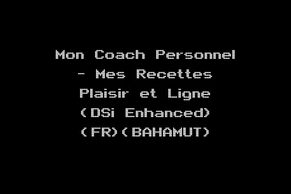 Mon Coach Personnel - Mes Recettes Plaisir et Ligne (DSi Enhanced) (FR)(BAHAMUT)