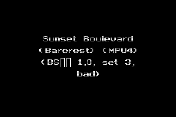 Sunset Boulevard (Barcrest) (MPU4) (BS__ 1.0, set 3, bad)