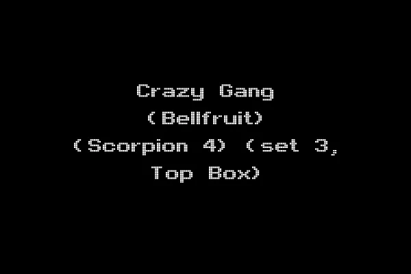 Crazy Gang (Bellfruit) (Scorpion 4) (set 3, Top Box)