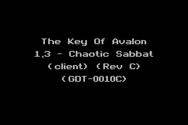 The Key Of Avalon 1.3 - Chaotic Sabbat (client) (Rev C) (GDT-0010C)