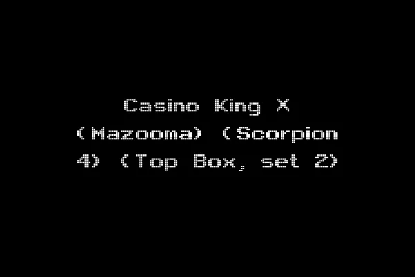 Casino King X (Mazooma) (Scorpion 4) (Top Box, set 2)