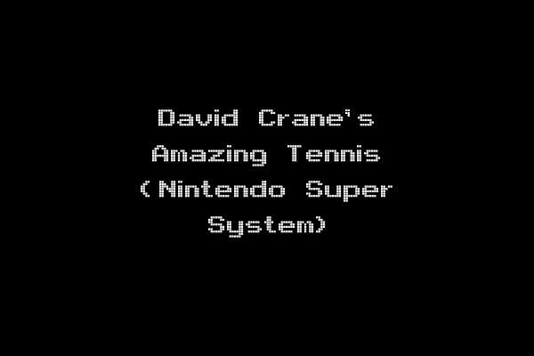 David Crane's Amazing Tennis (Nintendo Super System)